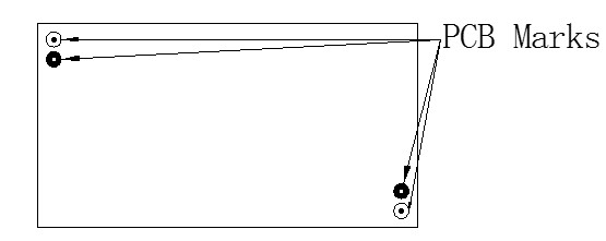 在有貼片的PCB板上，為提高貼片元件的貼裝的準(zhǔn)確性，一般要求在貼片層對(duì)角端放置兩個(gè)校正標(biāo)記(MarkS)點(diǎn)