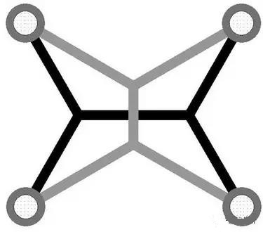 灰色Steiner樹不是最優(yōu)的，但黑色Steiner樹是最優(yōu)的。